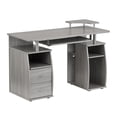 thumbnail image 1 of Techni Office Solutions 47.25" Gray Unique Techni Mobili Complete Workstation Computer Desk with, 1 of 8