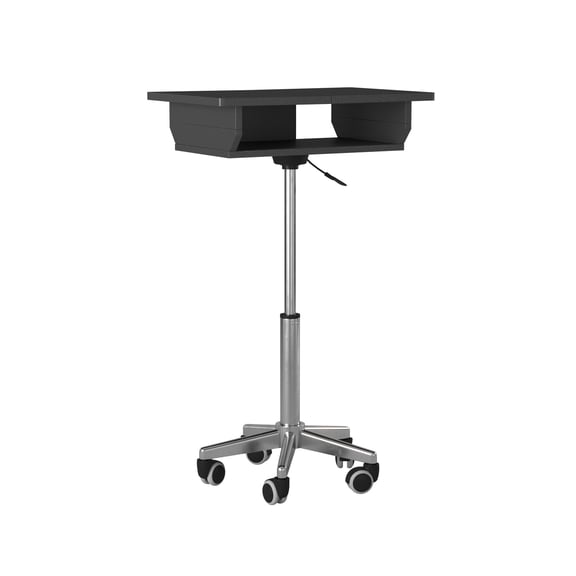 Techni Mobili Folding Table Laptop Cart in Graphite