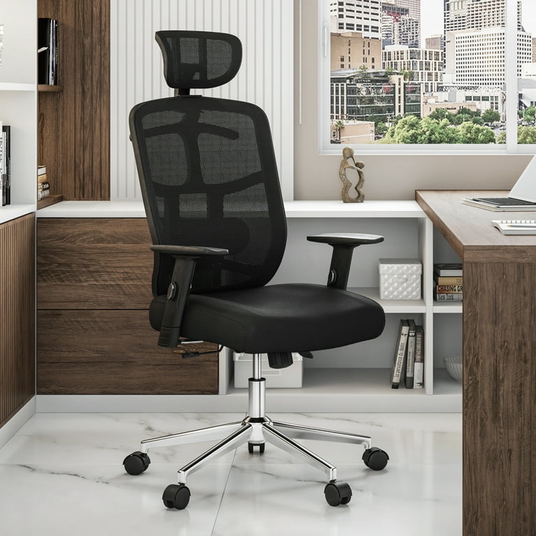 Techni Mobili High-Back Executive Fabric Mesh Office Chair with