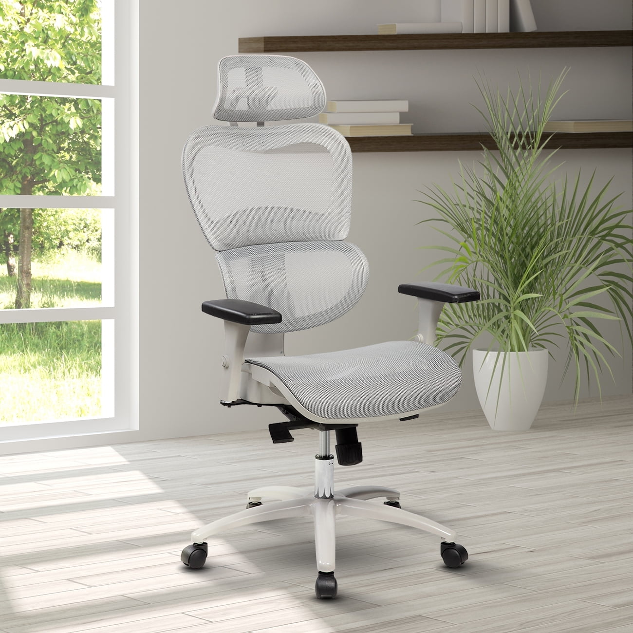 Techni Mobili High Back Mesh Executive Office Chair with Neck Support