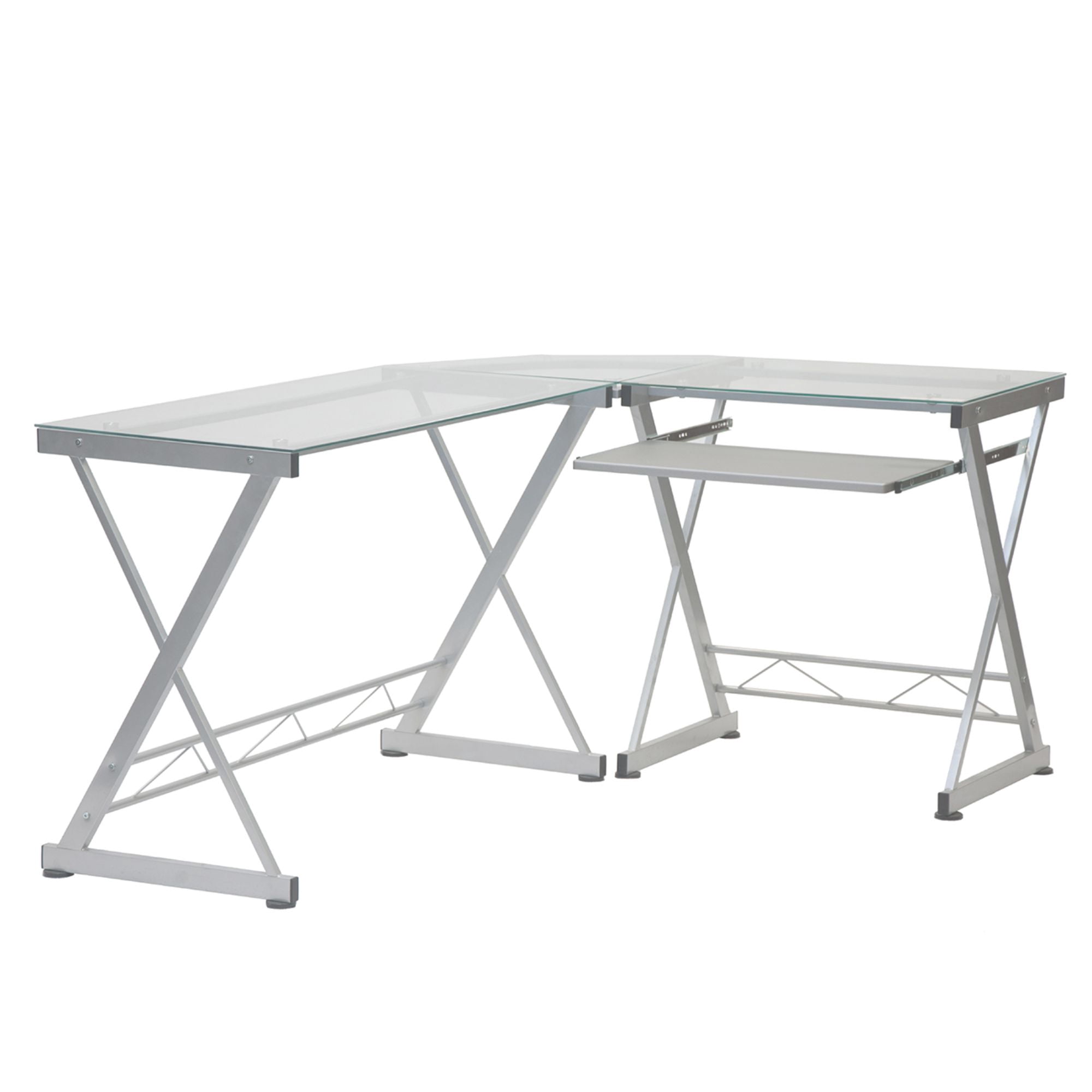 Techni Office Solutions 61.75" White Durable L-Shaped Computer Desk