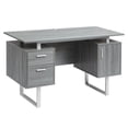 thumbnail image 1 of Techni Office Solutions 47.25" Gray Unique Techni Mobili Modern Office Desk with Storage, 1 of 7