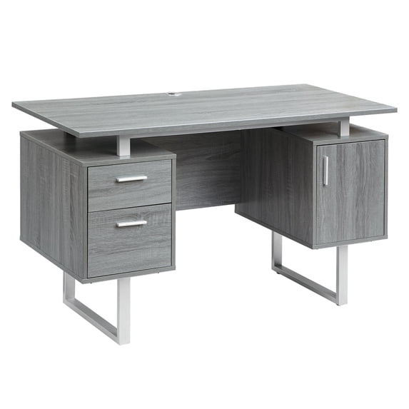 Techni Office Solutions 47.25" Gray Unique Techni Mobili Modern Office Desk with Storage