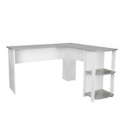 Techni Office Solutions 53.5 Gray Durable L-Shaped Computer Desk