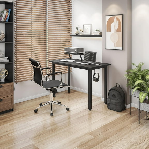 Techni Mobili Modern Medium Back Executive Chair, Adjustable Height, Black RTA-4602-BK