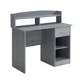 thumbnail image 1 of Techni Office Solutions 40.5" Gray Unique Techni Mobili Modern Office Desk with Hutch, 1 of 8