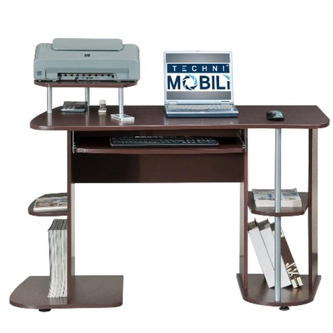 Techni Mobili Multifunction Computer Desk - Chocolate - Walmart.com