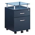 thumbnail image 1 of Techni Office Solutions 24" Blue and Clear Durable Rectangular Rolling File Cabinet, 1 of 6