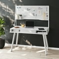 thumbnail image 1 of Techni Mobili Study Computer Desk with Storage and Magnetic Dry Erase White Board, White RTA-4820D-WHT, 1 of 12