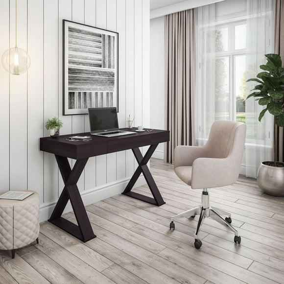Techni Mobili Trendy Home Office Desk with Drawer, Espresso