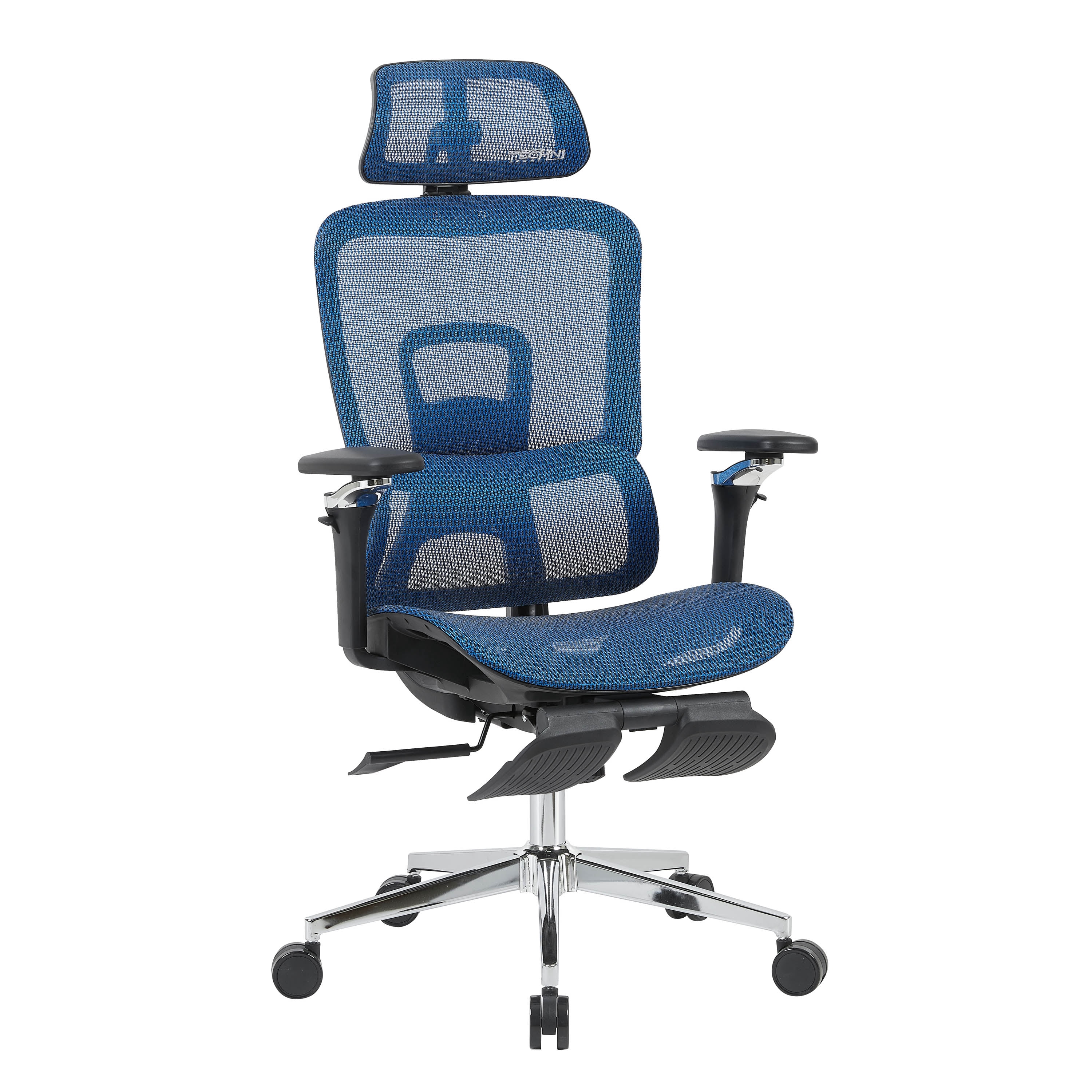 Techni Sport Ergonomic Mesh Office Chair with 5D Armrests & Retractable Footrest