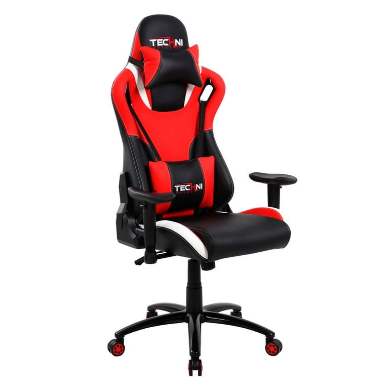 Techni shops Sport PC Gaming Chair with Foam Seat and Padded Arms, Reclining Chair wit