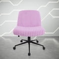 thumbnail image 1 of Techni Sport Plush Purple Criss Cross Chair, Armless Extra Wide Office Desk Chair to Sit Cross Legged, 1 of 9