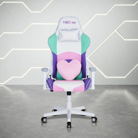 Techni Sport TS-42 Office-PC Gaming Chair, Adjustable Height with Memory Foam Seat and Back, Kawaii RTA-TS42-KWI