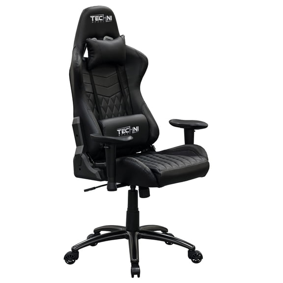 52.5" Vibrant Black Unique Techni Sports TS-5100 Comfortable Gaming Chair