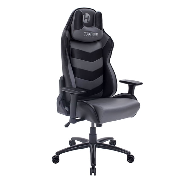 Techni Office Solutions 52" Vibrant Gray and Black Unique Techni Sports TS-61 Ergonometric