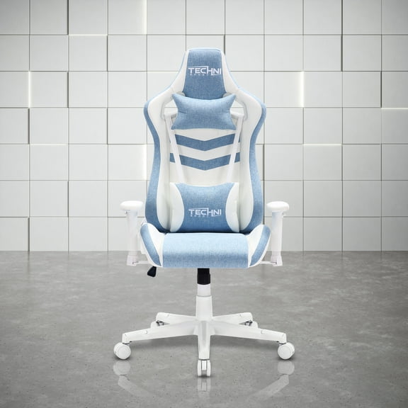 Techni Sport TS86 Ergonomic Pastel Gaming Chair with Memory Foam Seat, Blue RTA-TS86-BL