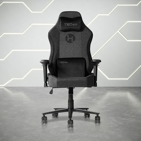 Techni Sport TSF65C Fabric Gaming Chair, Black RTA-TSF65C-BK