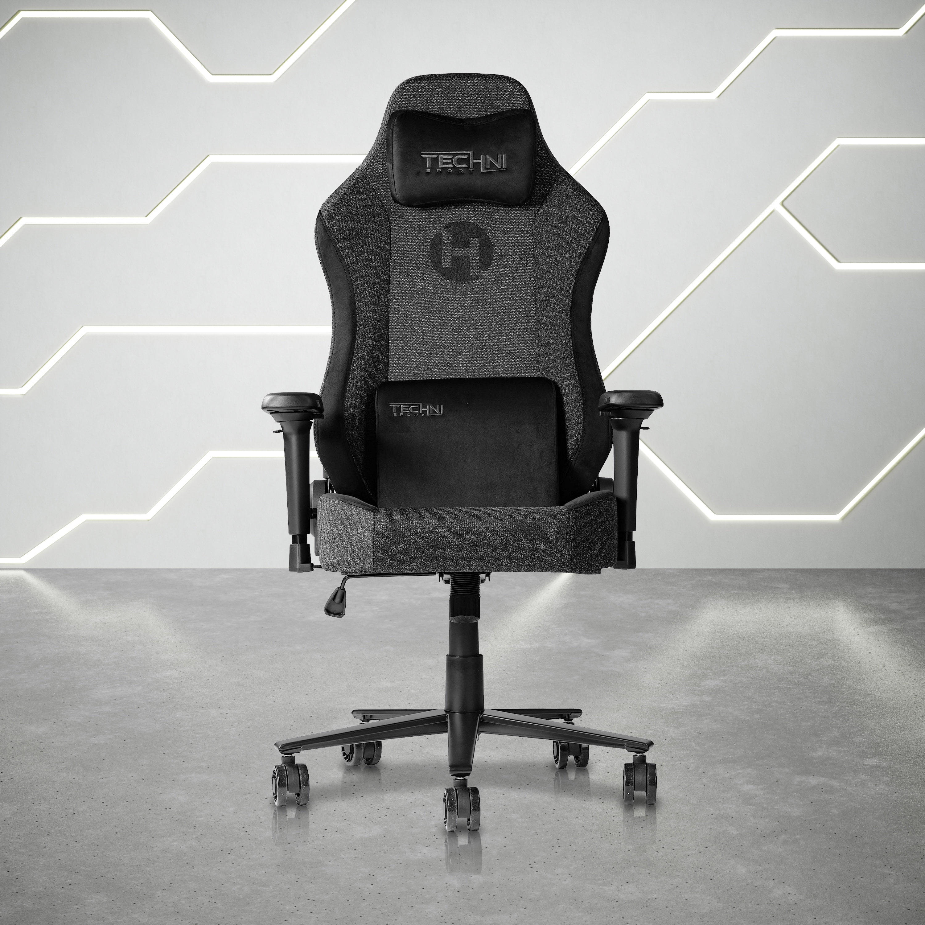 Techni Sport TSF65C Fabric Gaming Chair Black Walmart