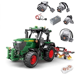 Technic Farm Tractor Building Set, 1664 PCS RC Building Kit, Remote Control Tractor Construction Kits, DIY MOC Classical Tractor Engineering Vehicle for Adult Compatible with Lego-Technic