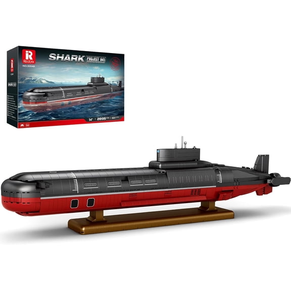 Technic Nuclear Submarine Building Sets for Adults, Typhoon-Class Nuclear Submarine Model Kit, History Collectible Decor, Military Toy