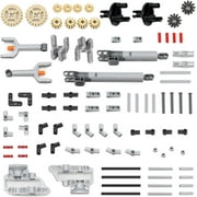 Technic Spare Parts, 116PCS Pneumatic Kit and Suspension Pieces Comapatible with Major Technic Sets,Gears and Axles, Pneumatic Pump, Suspension, Pins, Connectors Random color of parts