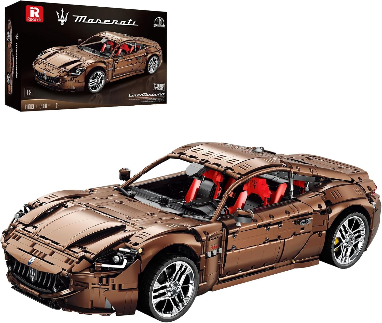 Technic Sports Car Building Blocks Set for Adults, Remote Control 1:8 Racing Car Vehicle Toy Model Building Kit for Adult, 11009