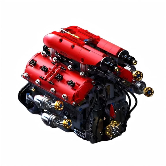 V8 Car Engine Building Blocks Set, Mechanical Model Collectible Display, Creative Birthday Gift, Home Office Table Centerpiece