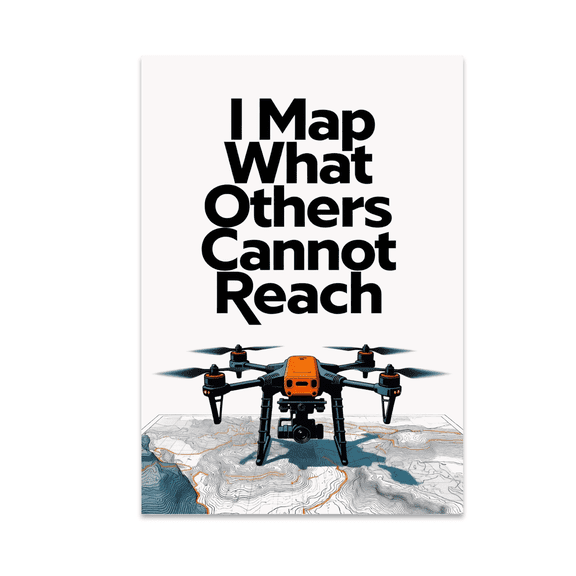 Technical Airborne Wall Art - Drone Mapping Enthusiast - 13x19 Poster Print