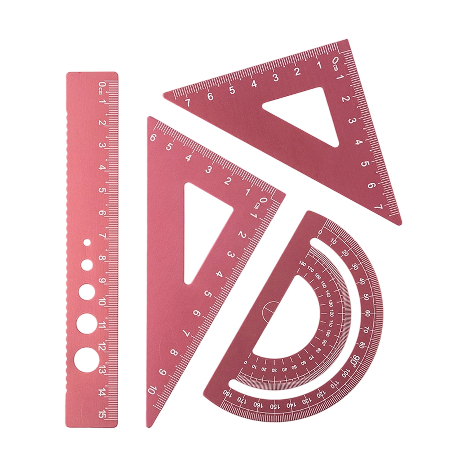 Technical Grade Aluminum Rulers Set 4 Measuring Tool for Architects and ...