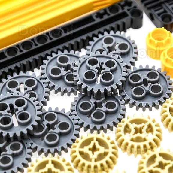 Technical Parts Gear Set for Lego Kits, 235 Pieces Car Gear Rack Driving Clutch Differential Building Blocks Set - Compatible with Major Brands