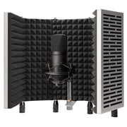 Technical Pro 5-Panel Microphone Isolation Shield Portable Acoustic Foam Black