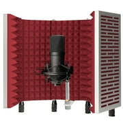 Technical Pro 5-Panel Microphone Isolation Shield Portable Acoustic Foam Black