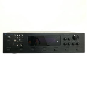 Technical Pro 6000W 6 Zone Bluetooth Hybrid Amplifier Preamp Tuner with Mic Inputs