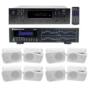 Technical Pro 6000w 6 Zone, Home Theater Bluetooth Receiver+8 4 Speakers+EQ