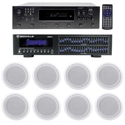 Technical Pro 6000w 6 Zone, Home Theater Bluetooth Receiver+8 8" Speakers+EQ
