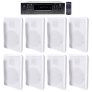 Technical Pro 6000w 6-Zone Home Theater Bluetooth Receiver+8 Wall Speakers