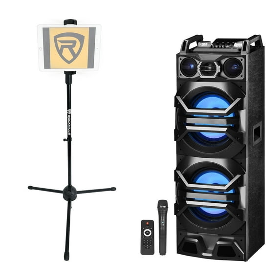 Technical Pro Bluetooth Karaoke Machine System+Wireless Microphone+Tablet Stand