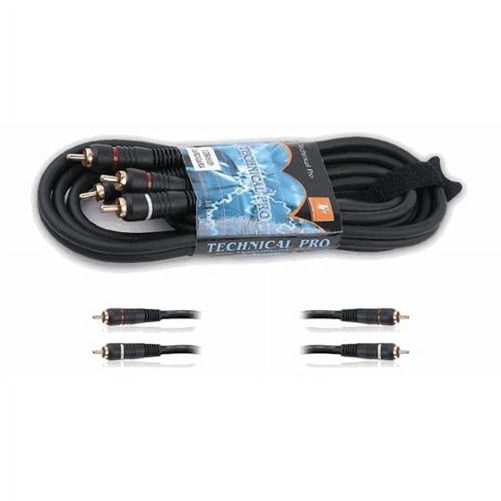 Technical Pro Dual . 25 inch to Dual . 25 inch Audio Cables
