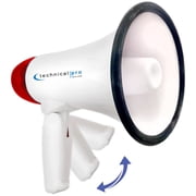 Technical Pro Portable Megaphone Bullhorn with Siren, Volume Control, AUX Input, Shoulder Strap and Foldable Handle