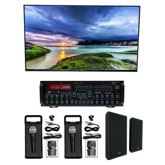Technical Pro MM2000BT Bluetooth Karaoke Machine System+(2) 5.25" Wall Speakers
