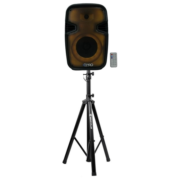 Technical Pro PLIT8 Portable 8" Bluetooth Party Speaker w/LED + Tripod Stand