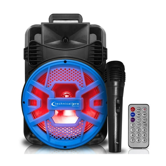 Technical Pro Portable Bluetooth Speaker, Black, TPSPARK12U