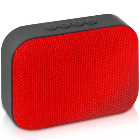 Technical Pro Portable Bluetooth Speaker FM Radio Rechargeable Red 30ft Range