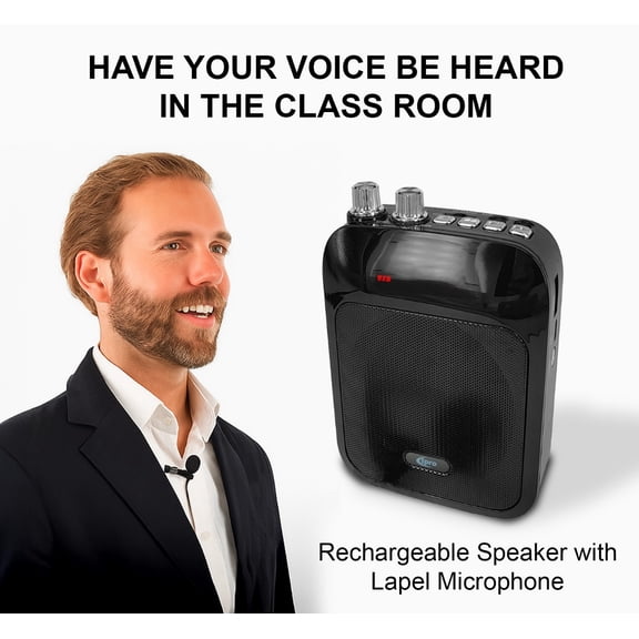 Technical Pro Portable Voice Amplifier Speaker with Lapel Microphone