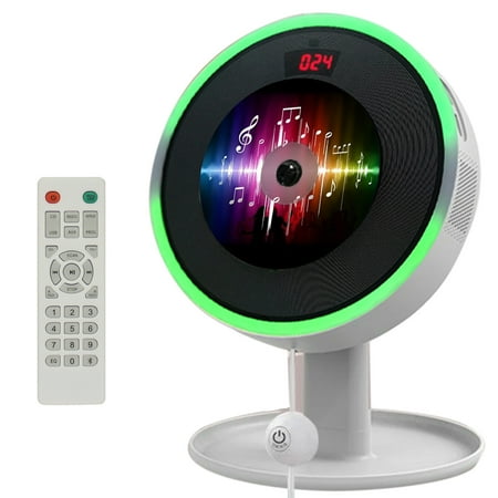 Technical Pro Portable Wall Mounted CD Player with Bluetooth, LED And USB, Mountable CD Music Player has Built-in HiFi Speakers with Remote Control, FM Radio, LCD Display, and Headphone Jack