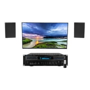 Technical Pro RX113 1500 Watt Home Theater Amplifier Receiver Bundle with 2 5.25 Speakers