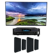 Technical Pro RX113 1500 Watt Home Theater Amplifier Receiver Bundle with 4 5.25" Speakers