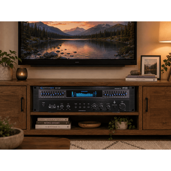 Technical Pro RX113BT 100W Integrated Amplifier with Bluetooth 5.3, iPod/MP3, FM Radio & Remote
