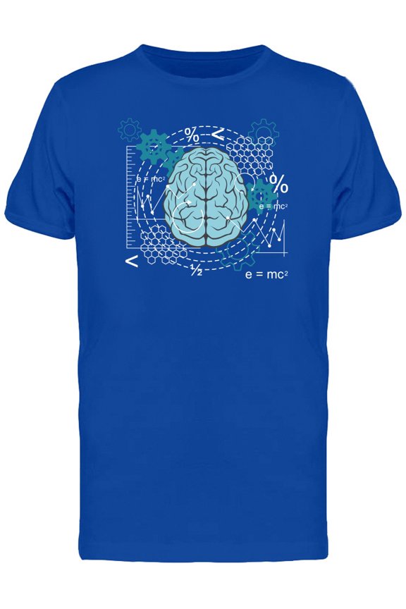 Technical Side Of Brain T-Shirt Men -Image by Shutterstock, Male 3X-Large